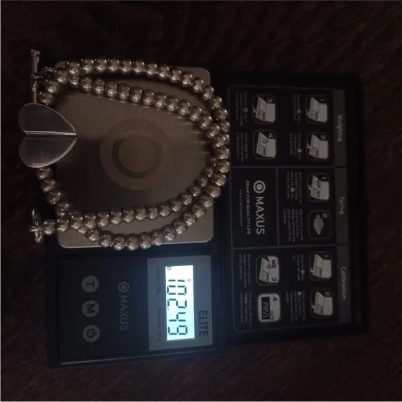 Barry Kieselstein-Cord Sterling Silver Beaded Heart Toggle Necklace - Picture 13 of 14